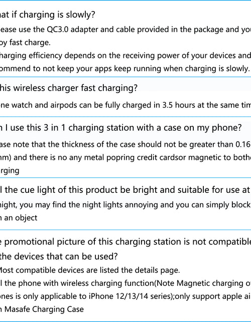 Load image into Gallery viewer, Wireless Charger, 15W QC 3.0 Magnetic Fast Charging Stand for Iphone 15 14 13 12 11 Pro Max/Plus/Xs/Xr/X/8, for Apple Watch 9/8/7/6/5/4/3/2/SE, for Airpods 3/2/Pro, 3 in 1 Wireless Charging Station
