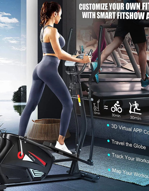 Load image into Gallery viewer, Elliptical Machine, Cross Trainer with Smart APP Connection, 10-Level Resistance, , Heart Rate Sensor, Exercise Elliptical for Home Office, 390Lbs Weight Capacity
