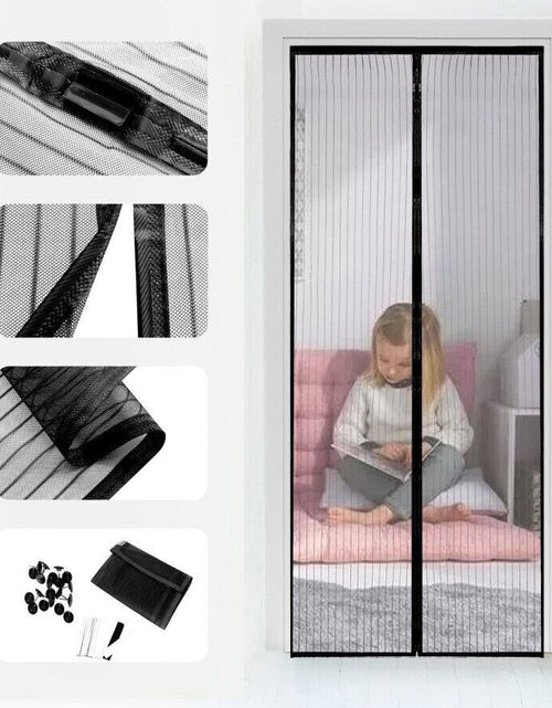 Load image into Gallery viewer, Magnetic Screen Door Mesh Curtain Durable Heavy Duty Mosquito Net Bug Hands Free
