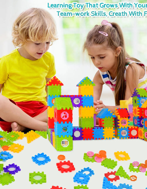 Load image into Gallery viewer, 160-Piece Tiles Building Blocks Set, 3D Tiles for Kids Boys Girls, Educational Playset STEM Toys for Toddlers
