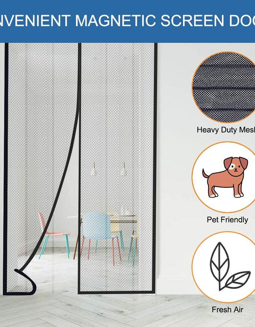 Load image into Gallery viewer, Magnetic Screen Door Mesh Curtain Durable Heavy Duty Mosquito Net Bug Hands Free
