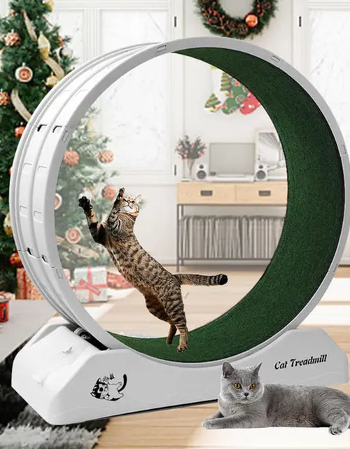 Load image into Gallery viewer, Cat Treadmill Wheel Exerciser for Kitty’S Longer Life Interesting Products Cat Running Wheel with Carpeted Runway Cats Toys Pet
