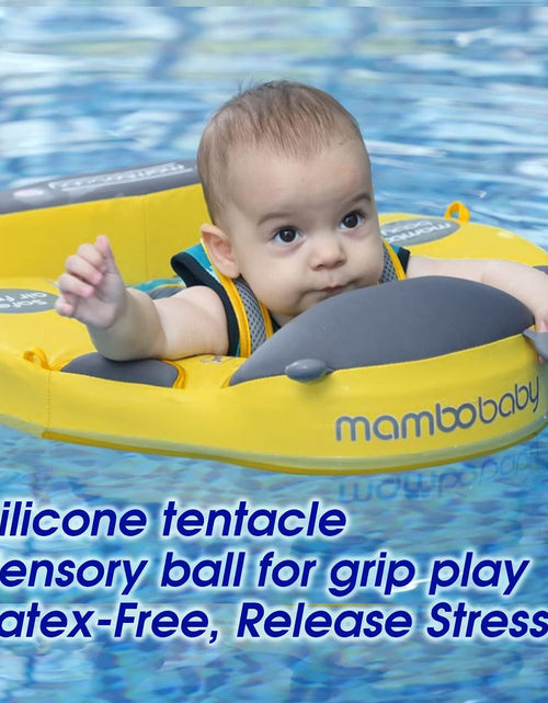 Load image into Gallery viewer, Upgraded Baby Float Non-Inflatable baby Swim Ring, Infant Soft Solid Swimming Trainer, Baby Pool Float with Removable UPF 50+ UV Sun Protection Canopy
