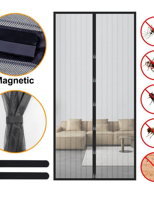 Load image into Gallery viewer, Magnetic Screen Door Mesh Curtain Durable Heavy Duty Mosquito Net Bug Hands Free
