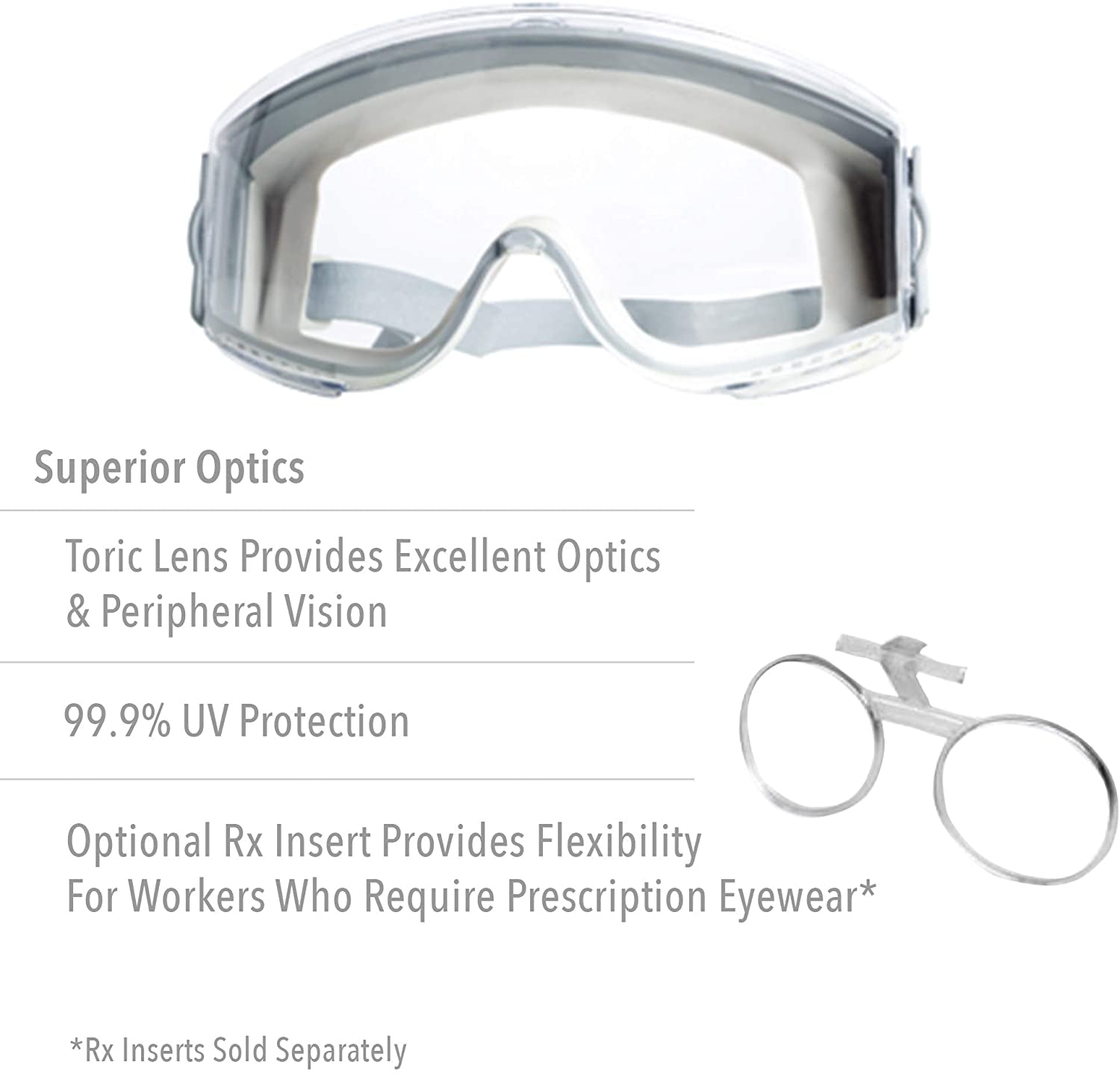 Honeywell  Stealth Safety Goggles with Gray treme Anti-Fog Lens, Gray Body & Neoprene Headband (S3961C), Gray Lens