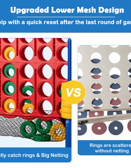 Load image into Gallery viewer, 4-To-Score Giant Game Set 4-In-A-Row Connect Game W/Net Storage for Kids &amp; Adult
