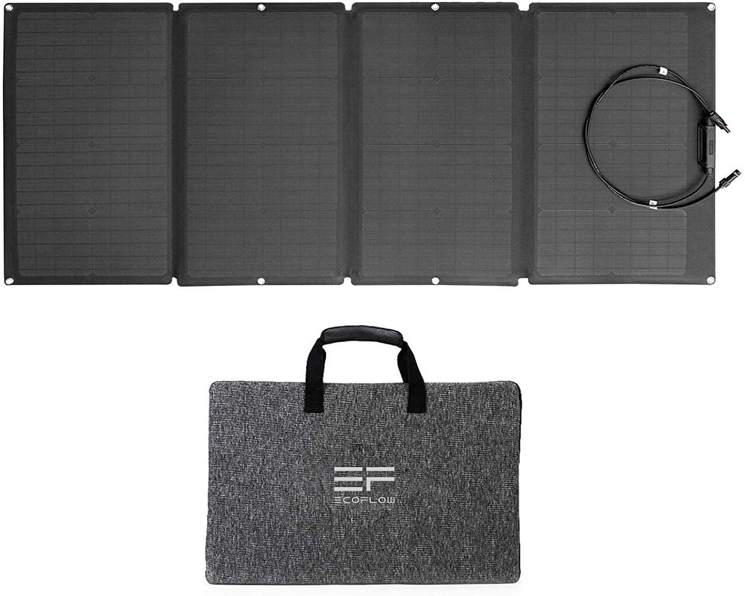 Ecoflow 60W Portable Solar Panel for Power Station, Foldable Solar Charger with Adjustable Kickstand, Waterproof IP67 for Outdoor Camping,Rv,Off Grid System