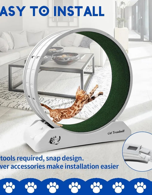 Load image into Gallery viewer, Cat Treadmill Wheel Exerciser for Kitty’S Longer Life Interesting Products Cat Running Wheel with Carpeted Runway Cats Toys Pet
