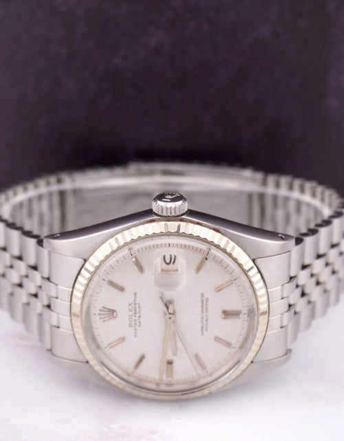 Load image into Gallery viewer, 36Mm Datejust Mens Steel Watch Jubilee Band Silver Linen Dial 1601
