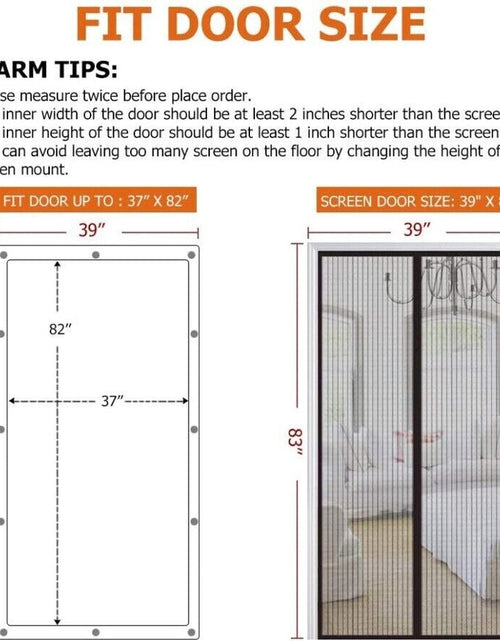 Load image into Gallery viewer, Magnetic Screen Door Mesh Curtain Durable Heavy Duty Mosquito Net Bug Hands Free
