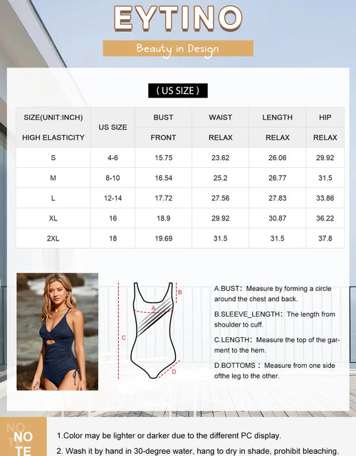 Load image into Gallery viewer, Women One-Piece Bathing Suit Ribbed Tummy Control High Cut One Piece Swimsuit Sexy V Neck Criss Cross Monikini Drawstring Bathing Suits Swim Suits
