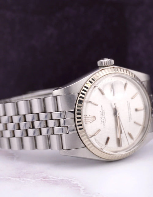 Load image into Gallery viewer, 36Mm Datejust Mens Steel Watch Jubilee Band Silver Linen Dial 1601
